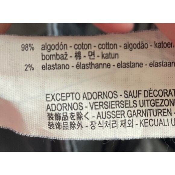 Zara Basic Z1975 Mid-Rise Floral Skinny Jeans Denim Washed Grey Women’s Size 24 - Picture 5 of 5